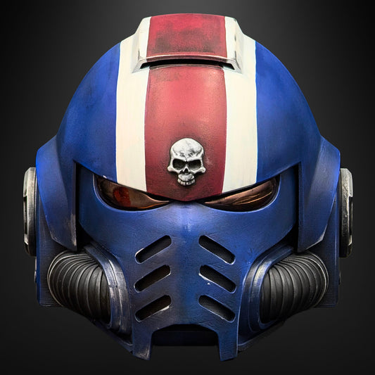 Warhammer 40K: Ultramarine Lieutenant Helmet - Prop or Cosplay